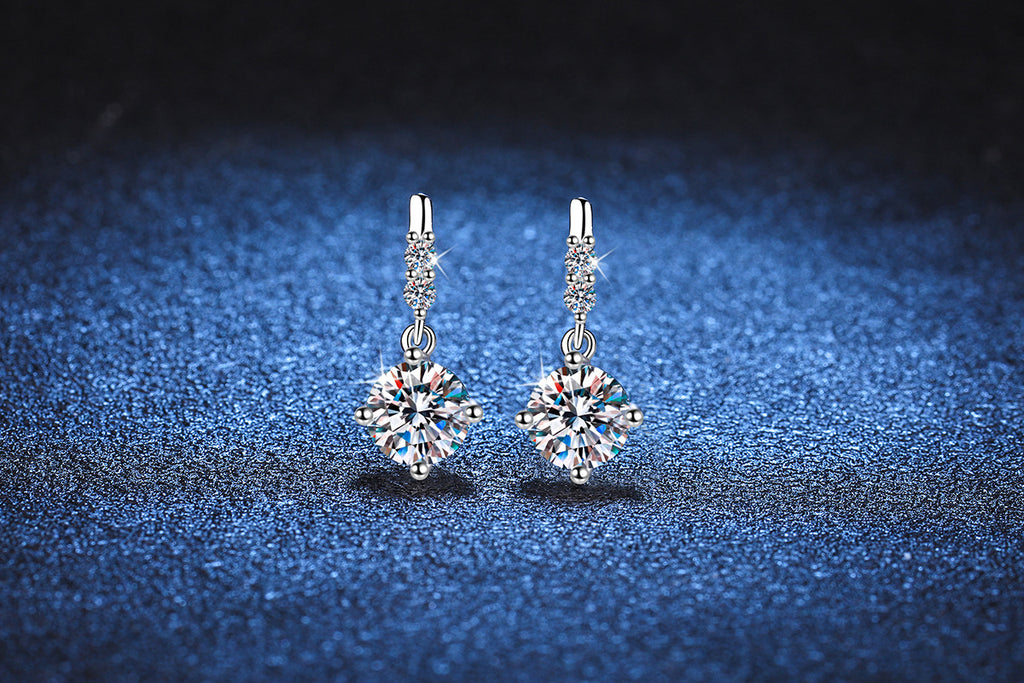 Pavé bar drop earrings studio