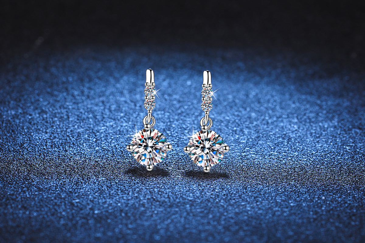 Pavé bar drop earrings studio