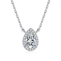 Moissanite teardrop pendant necklace