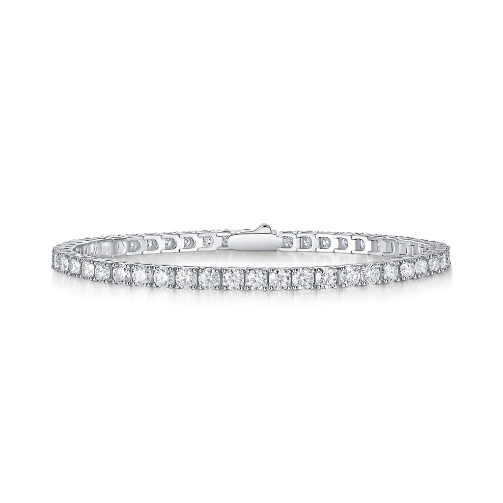 Aeterna Fine full-pavé moissanite tennis bracelet studio shot