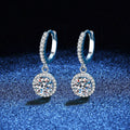 Moissanite huggie earrings in 925 silver