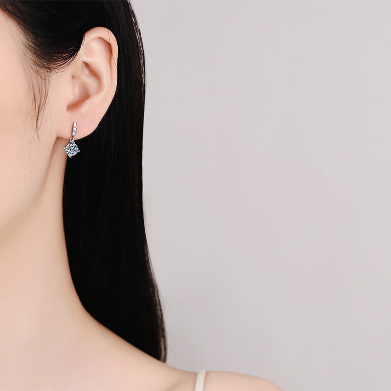 Pavé bar drop earrings angle