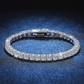 Aeterna Fine platinum-plated sterling silver moissanite tennis bracelet