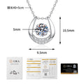 D Color White moissanite pendant and stud earrings