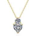 Moissanite heart pendant necklace